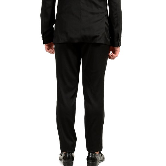 Hugo Boss Men's "Arti/Hesten201E1" Extra Slim Black Tuxedo Wool One Button Suit - Picture 14 of 14